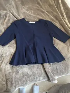 CELFORD ぺプラムカーディガン Navy 36