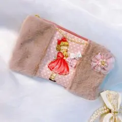 ❄︎.*もこもこファーポーチ ハンドメイド♡マーガレット＆ソフィー パール
