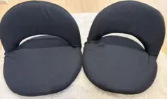 ネイビー 背もたれ付きリクライニング座椅子