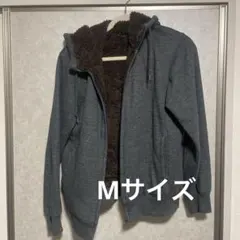 グレー ボア　パーカー