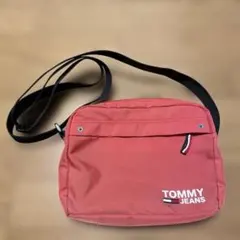 【美品】TOMMY JEANS 赤 濃オレンジ サコッシュ ショルダーバッグ