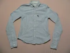 アバクロ　キッズ　S ストライプ ボタンダウンシャツ 袖長い