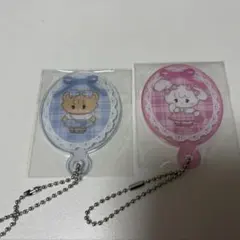 リルアラモード×GiGO おそろい♡チェックアクリルミラーキーホルダー