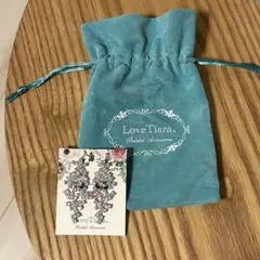 Love Tiara ブライダルアクセ ピアス シルバー 花モチーフ