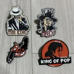 4点セット　マイケル・ジャクソン ピンバッジ BAD / KING OF POP