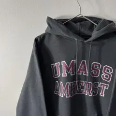 は*。様 Champion チーム系 カレッジ グレー パーカー 古着 vint