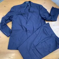 PERSON'S FOR MEN ネイビー ストライプ ビジネススーツ