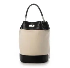 新品今季kakatooカカトゥ⭐︎ベージュ×黒バケツ型2wayハンドバッグリュック