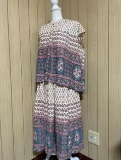 OMNESボヘミアン風花柄セットアップ フリー