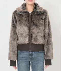 Oriens 2025新作　ブラウン系 フード付きファーコー　早い者勝ち！