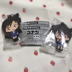 名探偵コナン ラバーマスコット 毛利蘭 江戸川コナン