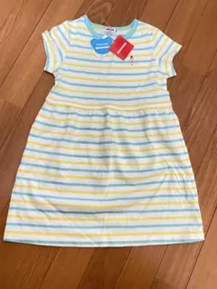 新品未使用！ミキハウスmikihouseリーナちゃん　ボーダーワンピースのサムネイル