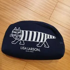 LISA LARSON ネコ ポーチ ネイビー