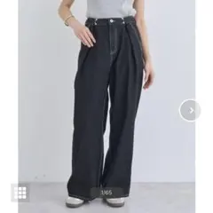 アースミュージック＆エコロジー タックホックデニムパンツのサムネイル