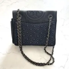 美品 トリーバーチ デニム チェーン ショルダーバック 斜めがけ