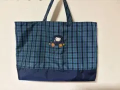 familiar ファミリア チェック トートバッグ 青系 - メルカリ