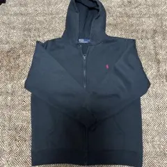 Polo by Ralph Lauren ジップアップパーカー ブラック　短丈