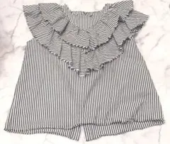 k*g様 ZARA WOMAN ノースリーブ ブラウス フリル フリンジ ストラ