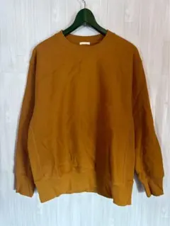 【48】GU スウェット　プルオーバー　M　マスタード