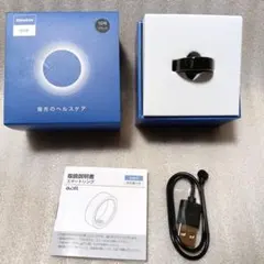 【美品】スマートリング evofit 10号 ブラック 健康管理