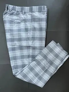 GLOBAL WORK グレー系チェック スラックス