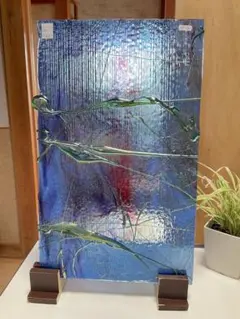 F0号】【油彩】untitled 蝶 シルバー 青と緑の抽象油彩画 - メルカリ