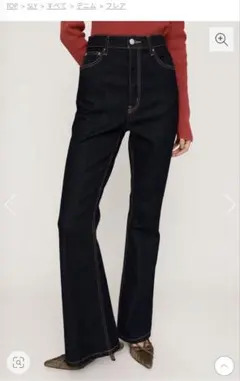 SLY ダークデニム ハイウエスト フレアパンツ