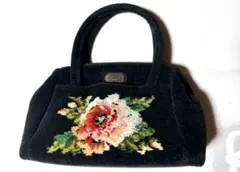 美品♡FEILER フェイラー 花柄刺繍 ファスナー付きハンドバッグのサムネイル