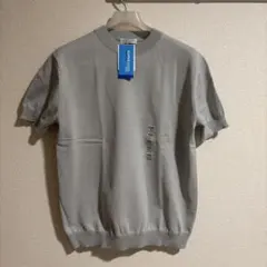 オリヒカ　ビズニット半袖 Lグレー ポリエステル Tシャツ Lサイズ