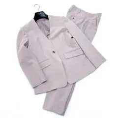 【スーツスクエア】ノーカラー Vカラー ジャケット セットアップ パンツ 通年