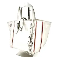 希少✨トッズ ハンドバッグ 2way シルバーチャーム 現行 アイボリー レザー