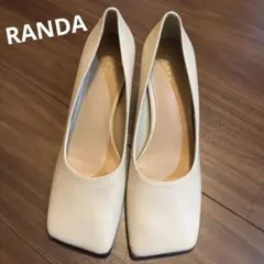 RANDA スクエアトゥ パンプス アイボリー 23.0cmのサムネイル