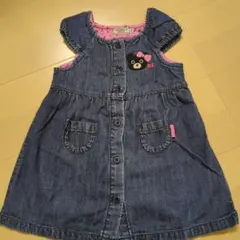 ミキハウスDOUBLE.B デニムワンピース 90