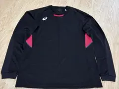 asics ロングスリーブ ウォームアップウェア 黒/ピンク