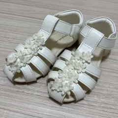 branshes フラワーモチーフ サンダル ホワイトのサムネイル