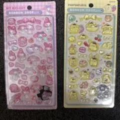 ボンボンドロップシール マイメロとポムポムプリン2枚セット