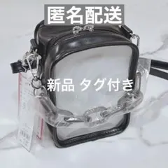 WEGO カラフルチェーンぬい痛ショルダー ぬいぐるみ バック ポーチ 黒