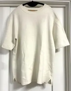 LOUNGE ESTNATION T-SHIRTS 半袖 ニットTシャツ 白