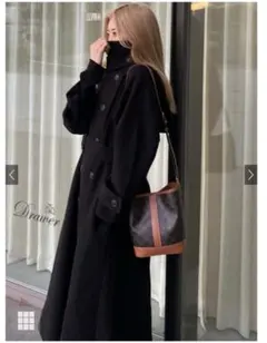 GRL 襟3Wayベルト付きフェイクウールトレンチコート [ze783]