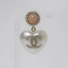 CHANEL　ピアス　片耳のみ　スイング　ハート　ココマーク　ラインストーン