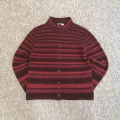 【みゆき様専用】ニットカーディガン マルチカラー ウール アルパカ混 レディース