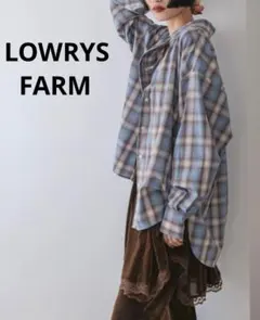 LOWRYS FARM・アソートチェックＢＩＧシャツ・2way・フリー・チェック