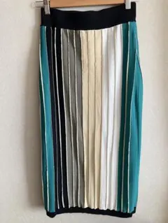 ヤマダヤ　フェンネル　fennel ストライプタイトスカート　膝丈