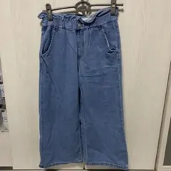 ＧＵ　ライトブルー ワイドパンツ ゴムウエスト