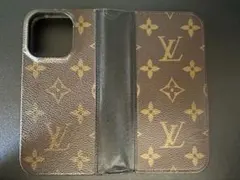 Louis Vuitton iPhone14pro用レザーケース モノグラム