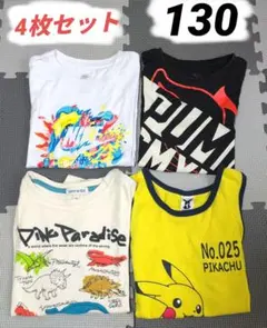 NIKE PUMA 恐竜 ポケモン Tシャツ ノースリーブ 4枚セット 130