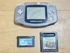 ゲームボーイアドバンス 本体 ミルキーブルー ジャンク ソフトおまけつき