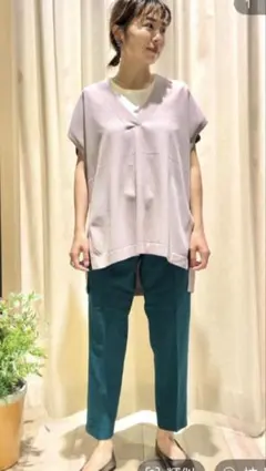 【新品】レプシィム　Ｖネック　チュニックベスト　グレージュ　ベスト