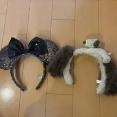 ミニーマウスカチューシャとスヌーピーカチューシャセット