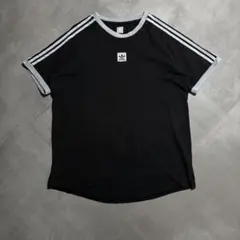00s adidass アディダス リンガーtシャツ　黒　ブラック　半袖tシャツ